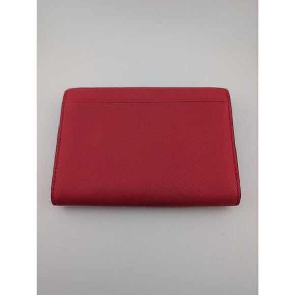 Michael Kors Large Salmon Pink Orange Wallet Clutch Crossbody Bag Purse No Chain - Picture 2 of 5